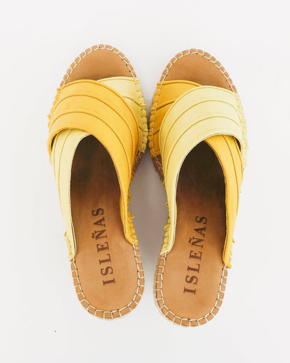 Criss Cross Wedge | Two-Tone Yellow | Size 5