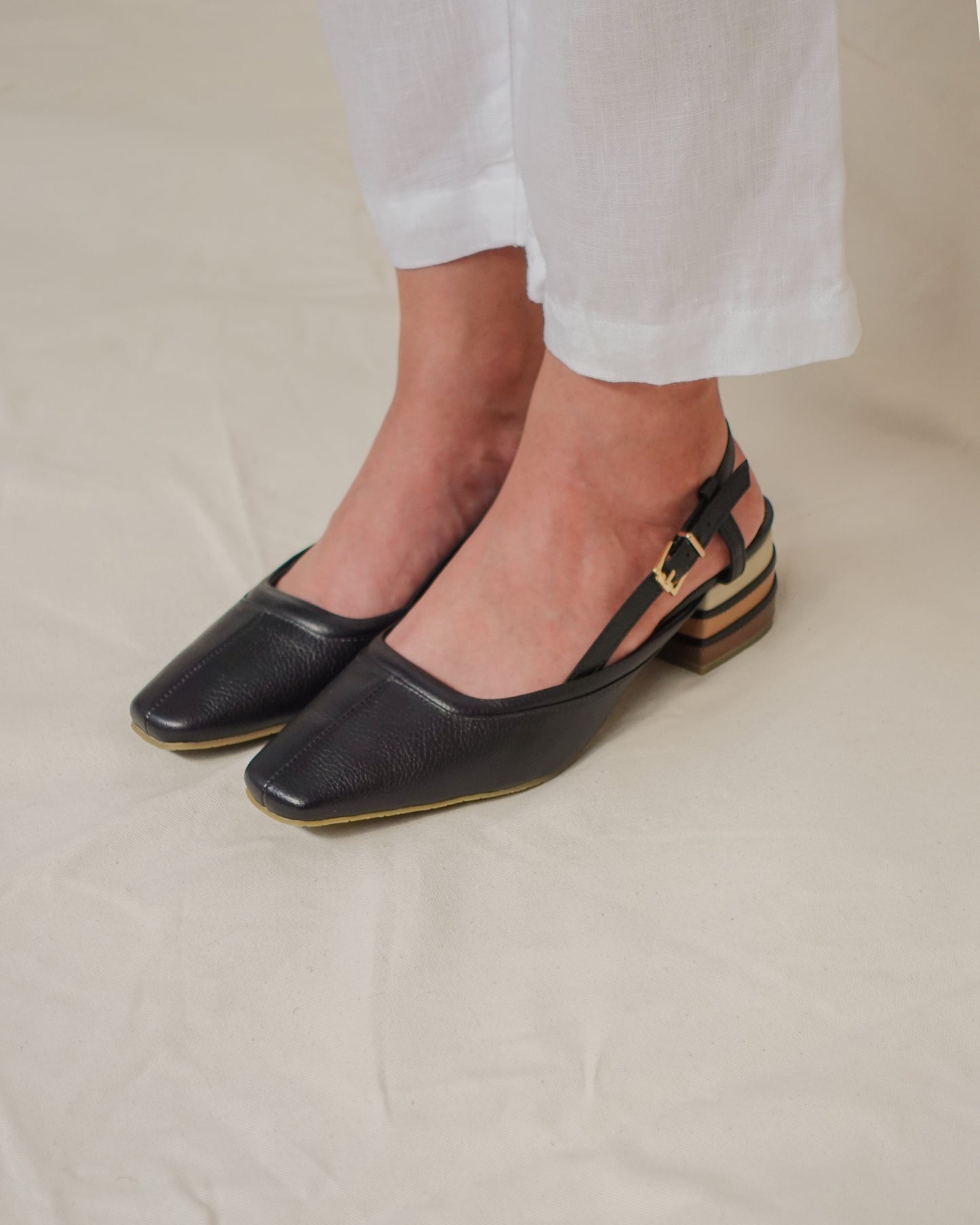 Aurora Block Heel | Black | Size 10