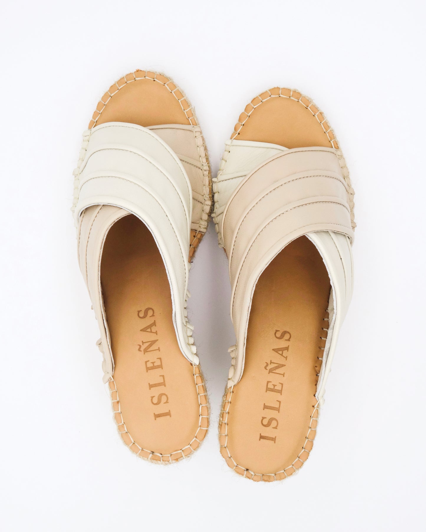 Criss Cross Wedge | Two Whites