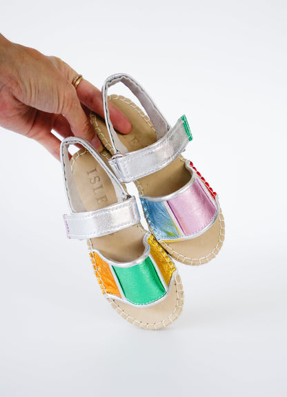 Ready to Ship | Kids Off Grid Sandals | Metallic Full Spectrum