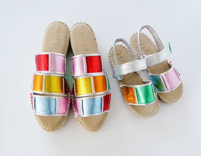 Ready to Ship | Kids Off Grid Sandals | Metallic Full Spectrum