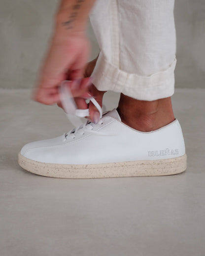 White leather sneakers
