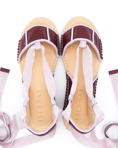 Off Grid Sandal Ties | Burgundy + Lavender | Size 8