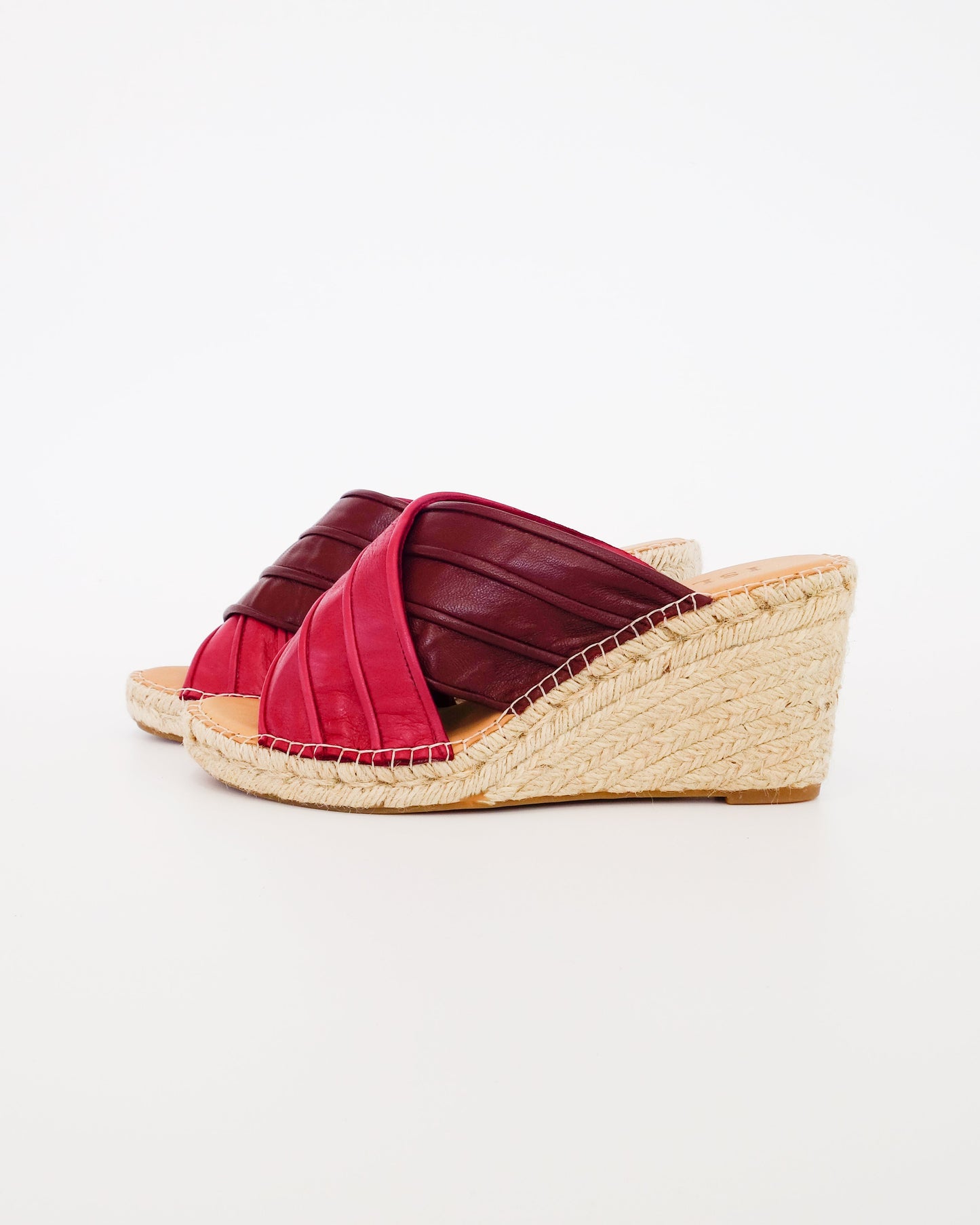 Criss Cross Wedge | Magenta + Burgundy