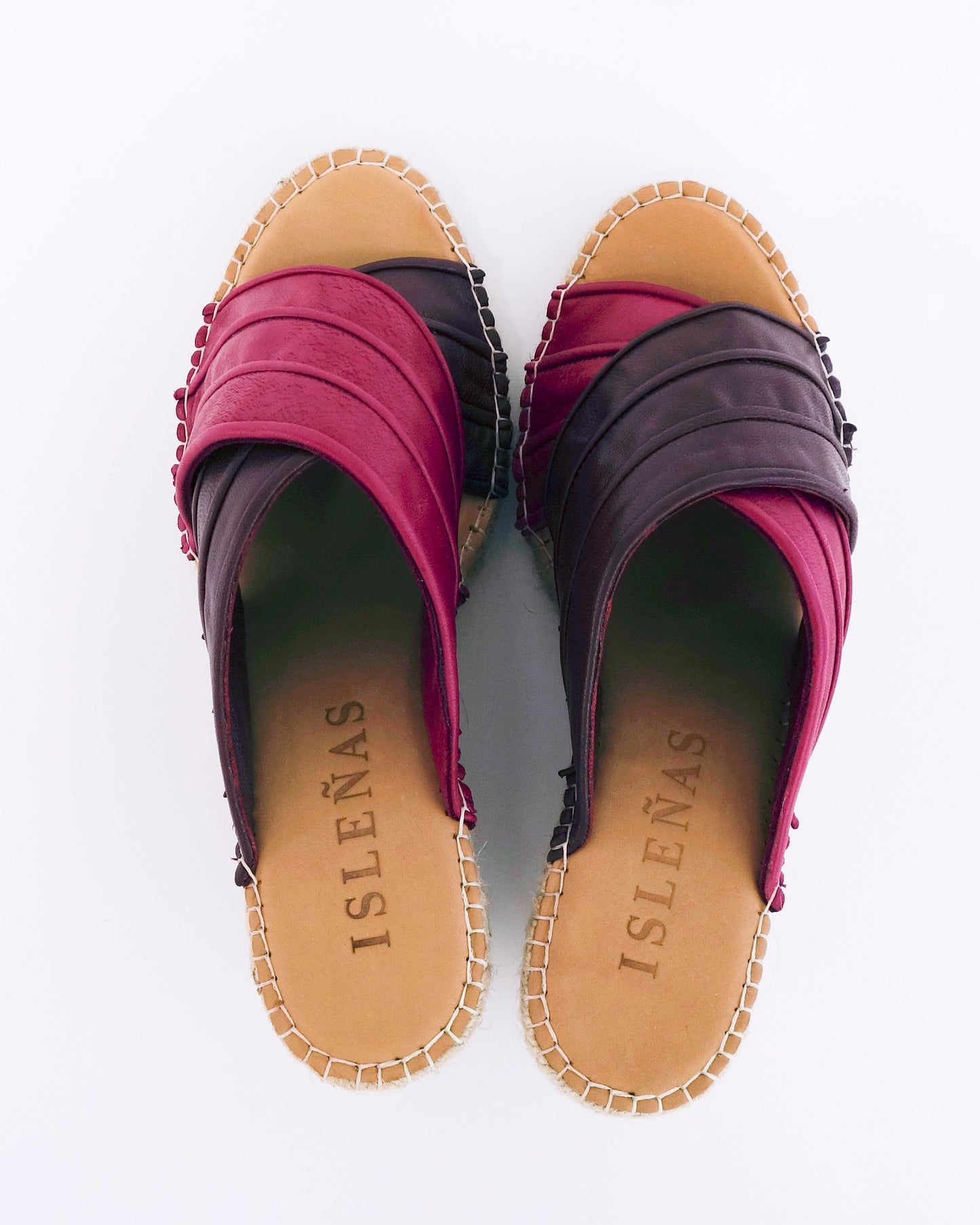 Criss Cross Wedge | Magenta + Burgundy