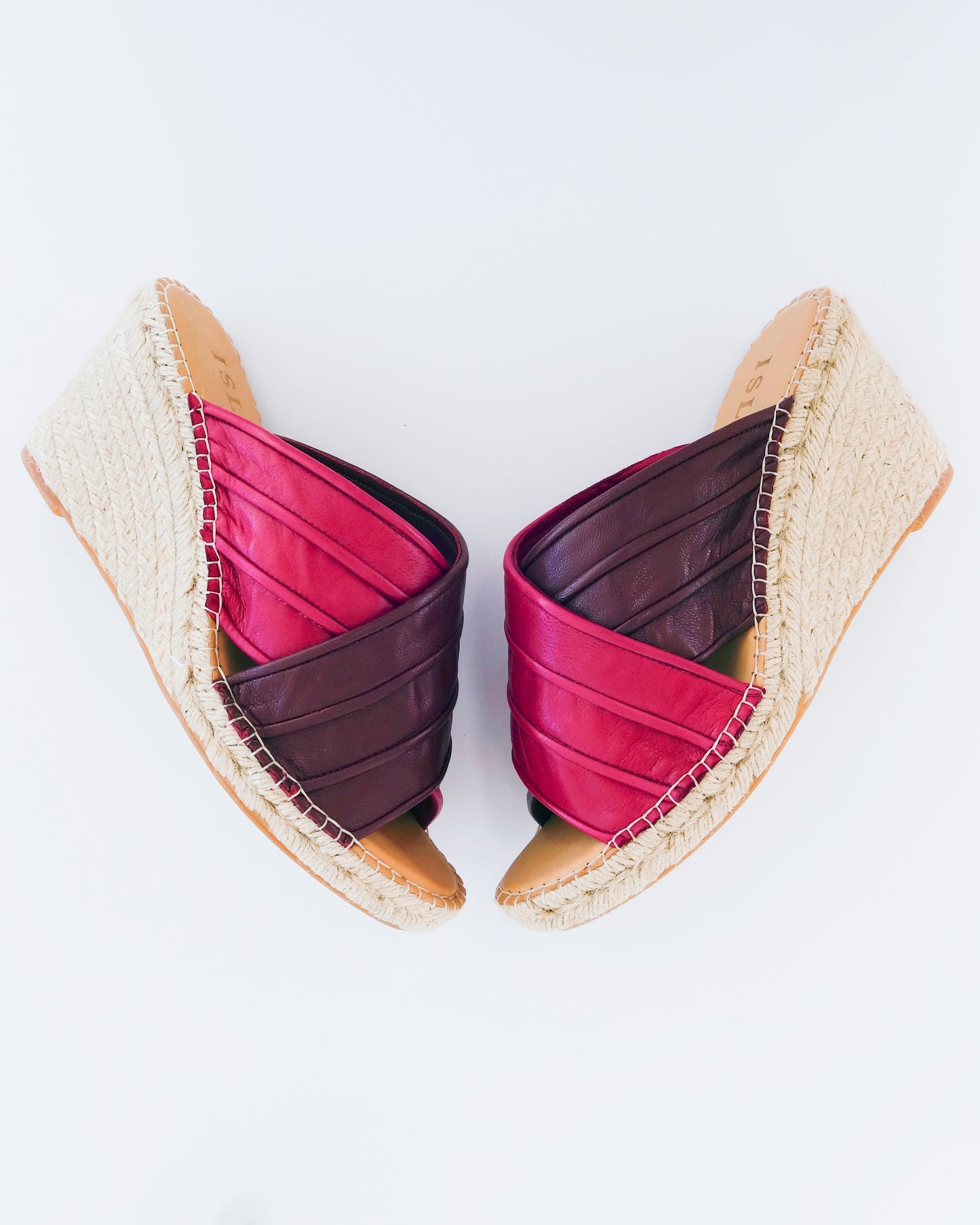 Criss Cross Wedge | Magenta + Burgundy