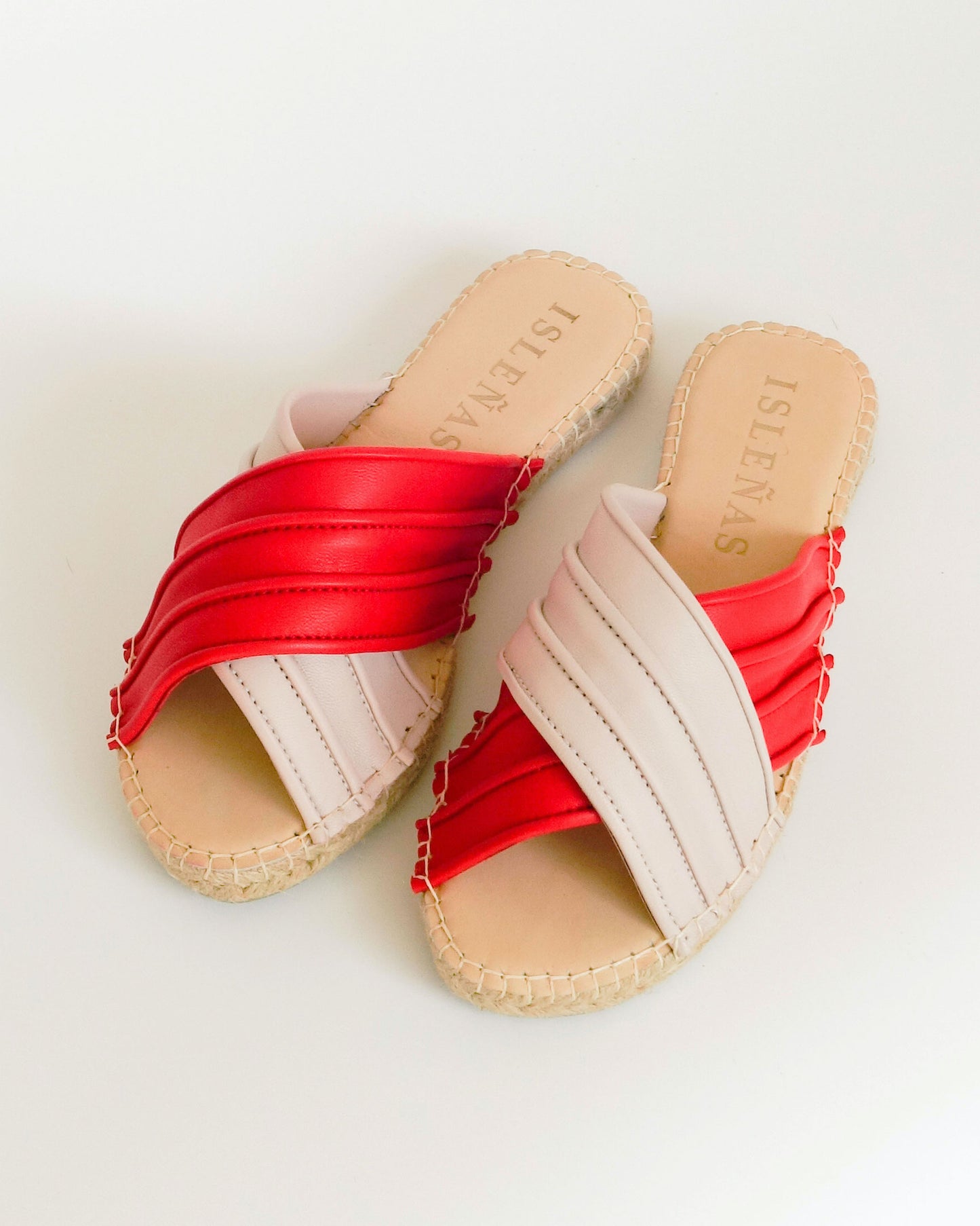 SIZE 8 | Criss Cross | Red + Blush | READY TO SHIP