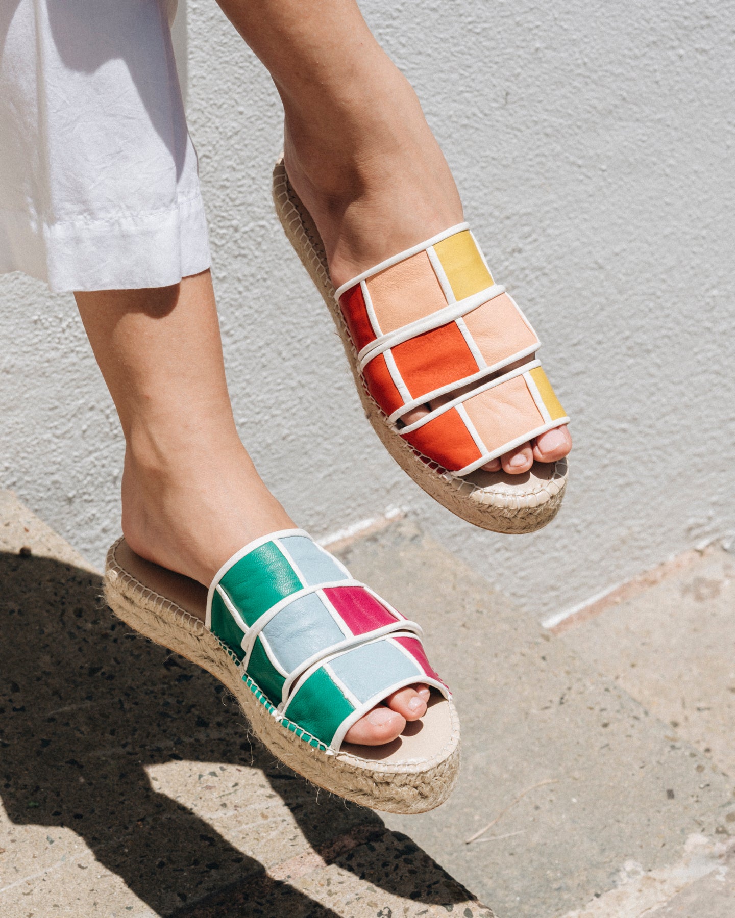 Colorful Espadrille Sandal Slide Shoes for Women